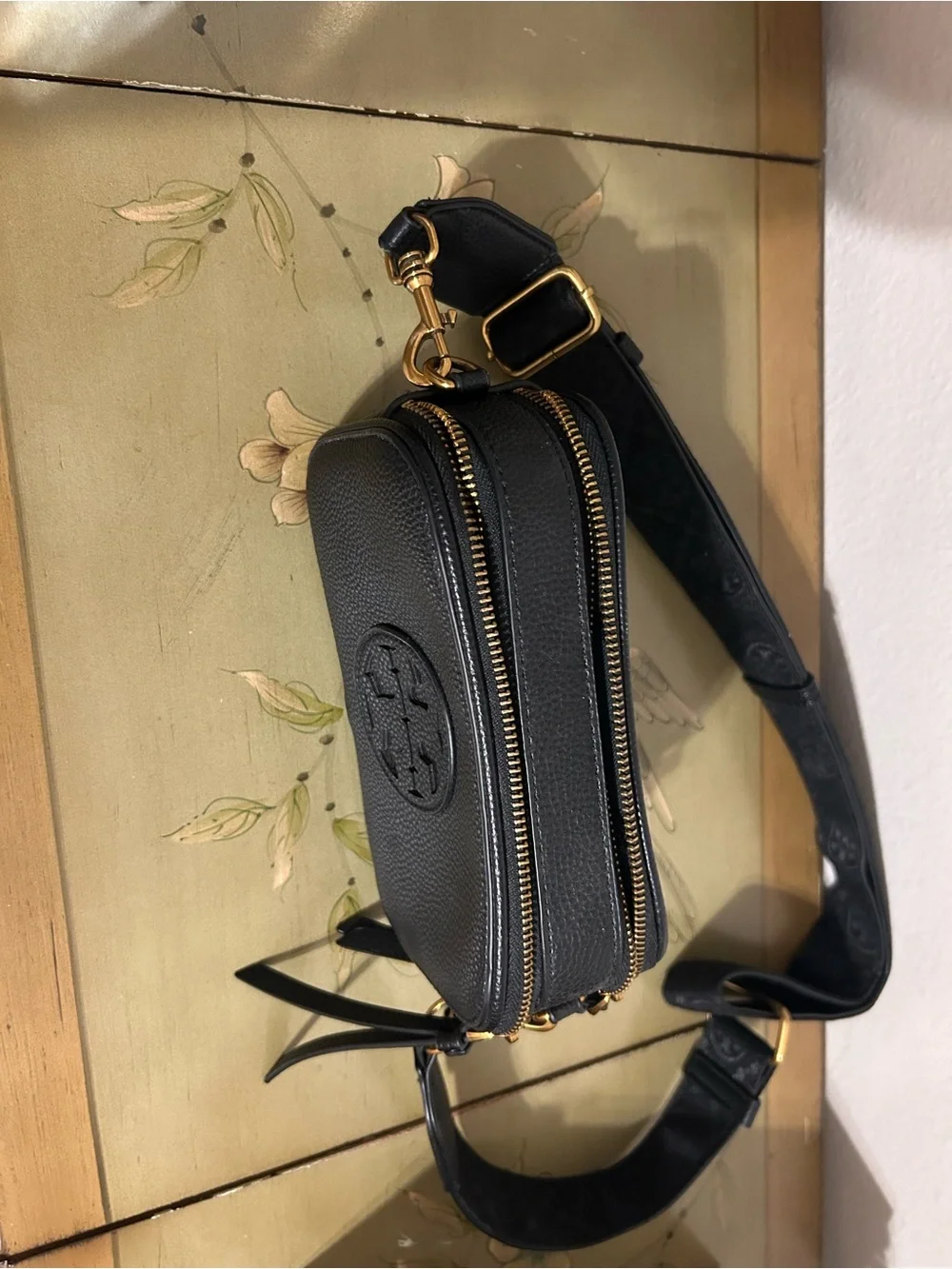 Tory Burch hardware wide crossbody